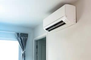 Air conditioner on wall 